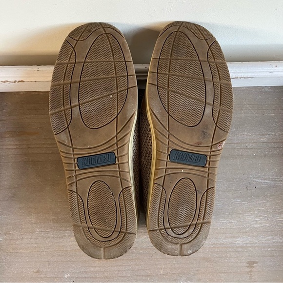 Women's Khombu Leather Loafers Slip-On Flat Comfort Shoes Khaki Brown Size 6 - Picture 6 of 9